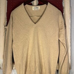 Women’s Tan V-Neck Sweater